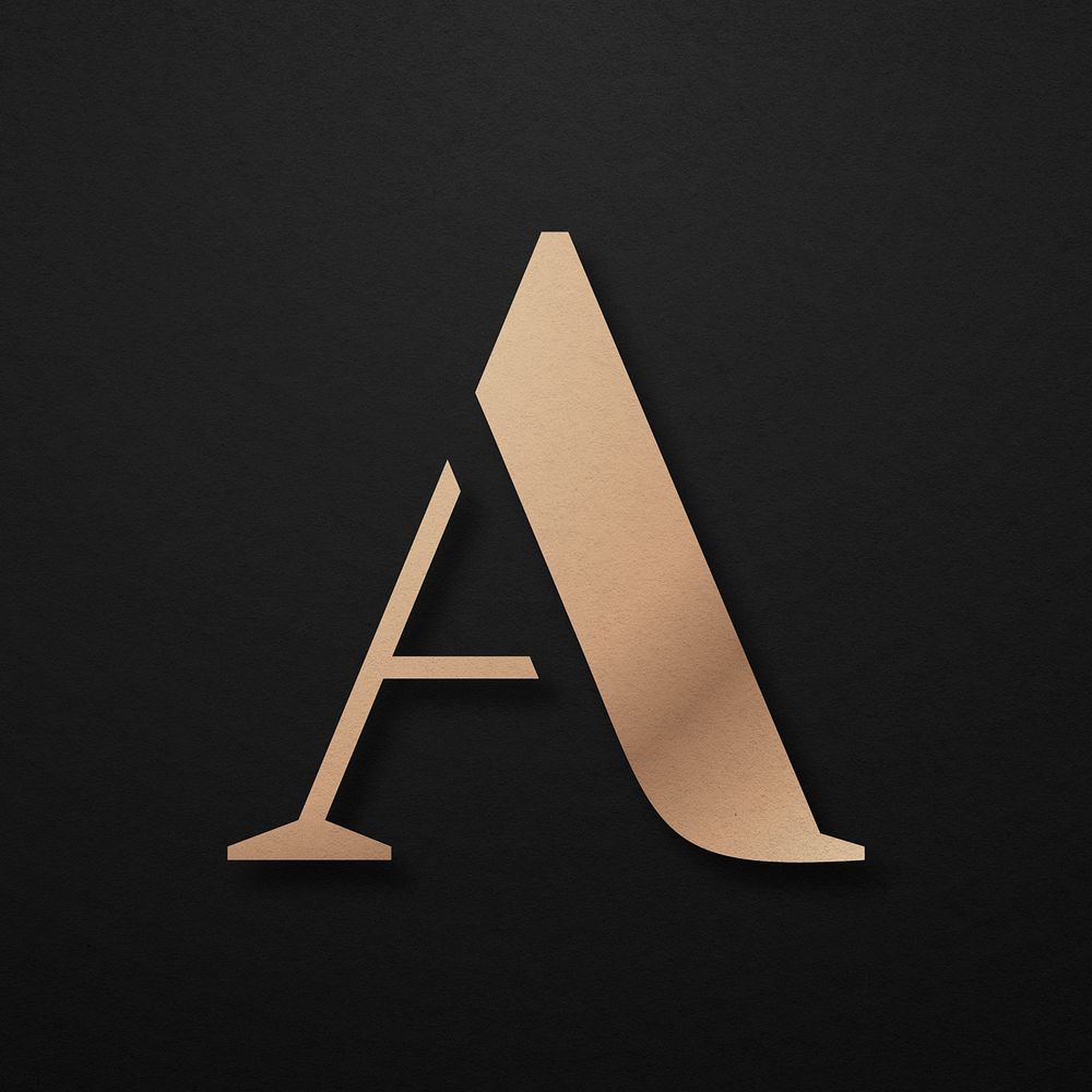 Luxury business logo with A letter design