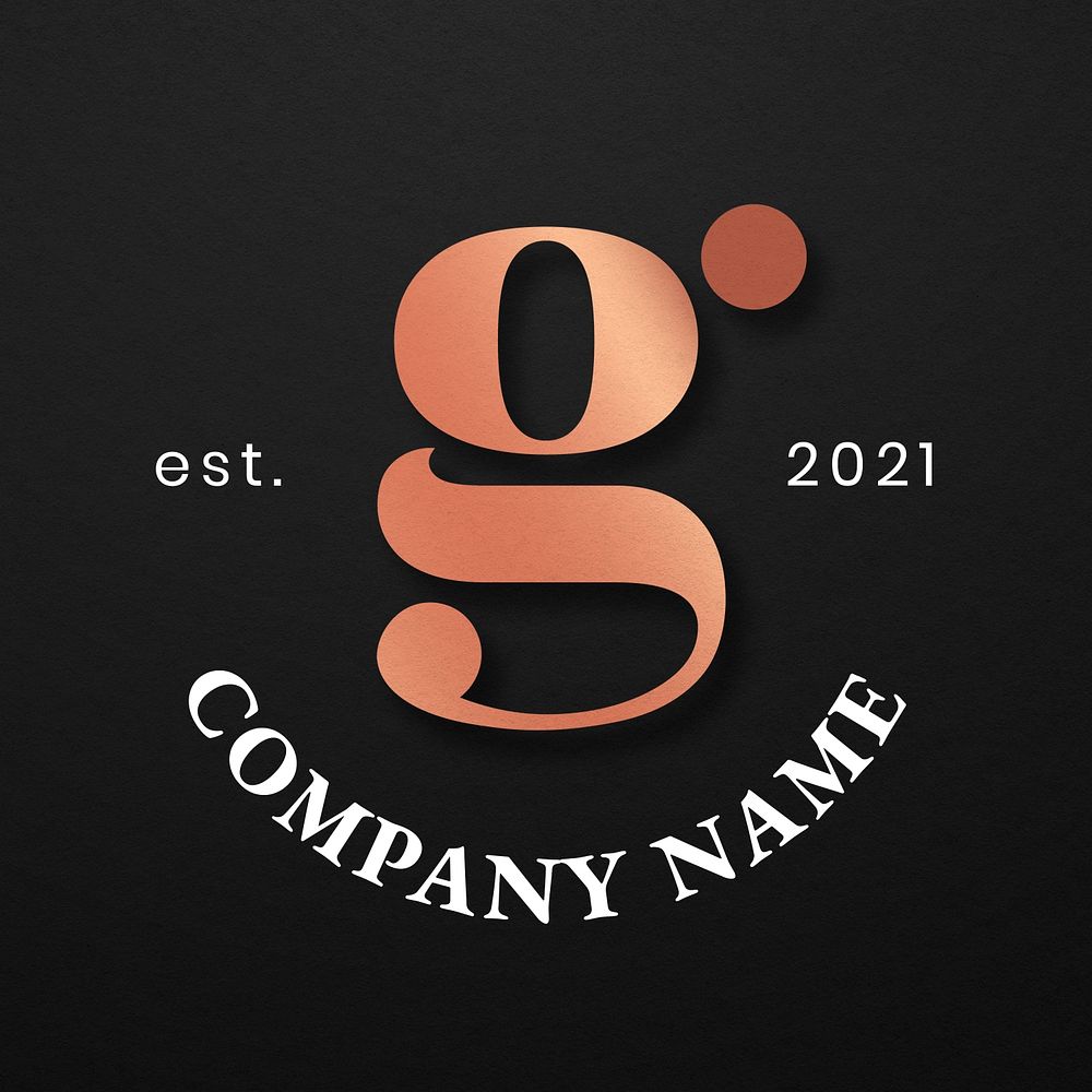 Elegant business logo psd with g letter design
