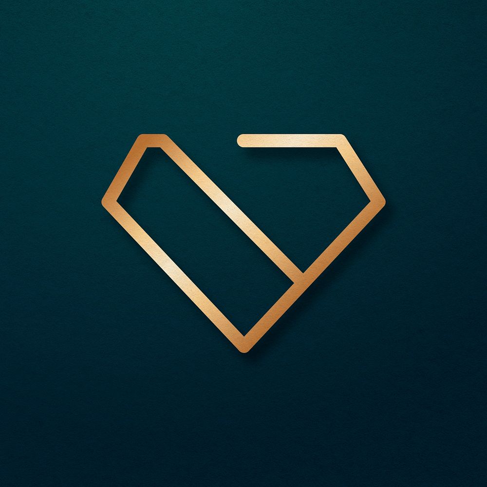 Gold business logo luxury diamond icon design illustration