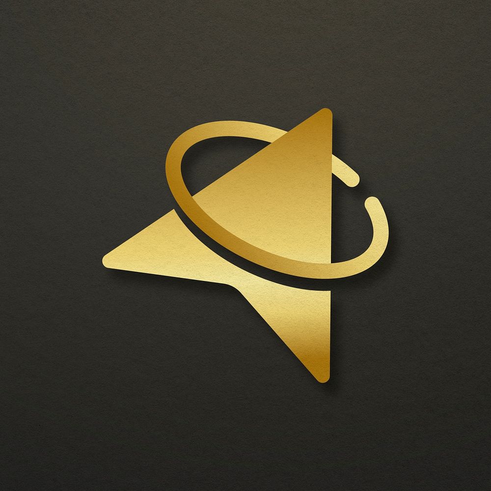 Luxury business logo gold icon design illustration