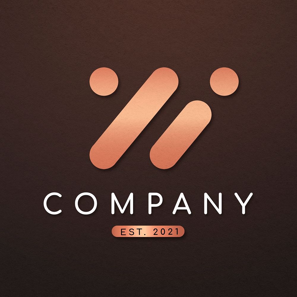 Elegant business logo psd with W letter design