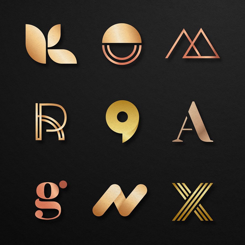 Luxury business logo set icon design illustration