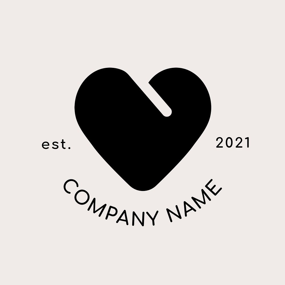 Business logo psd heart shape design