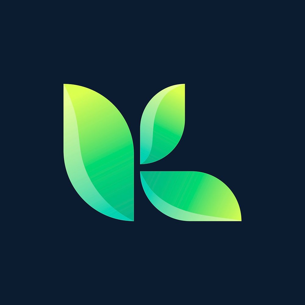 Green business logo psd leaf icon design