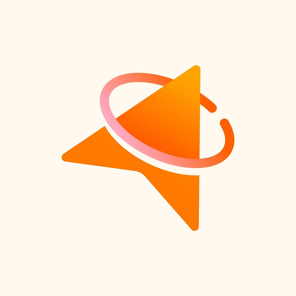 Business logo modern orange badge icon design illustration
