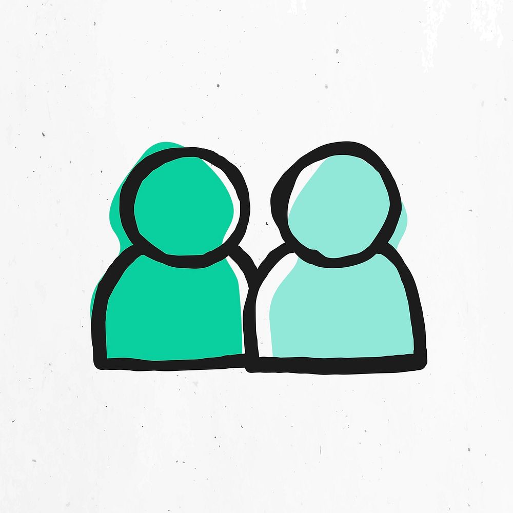 Green color business partner icon 