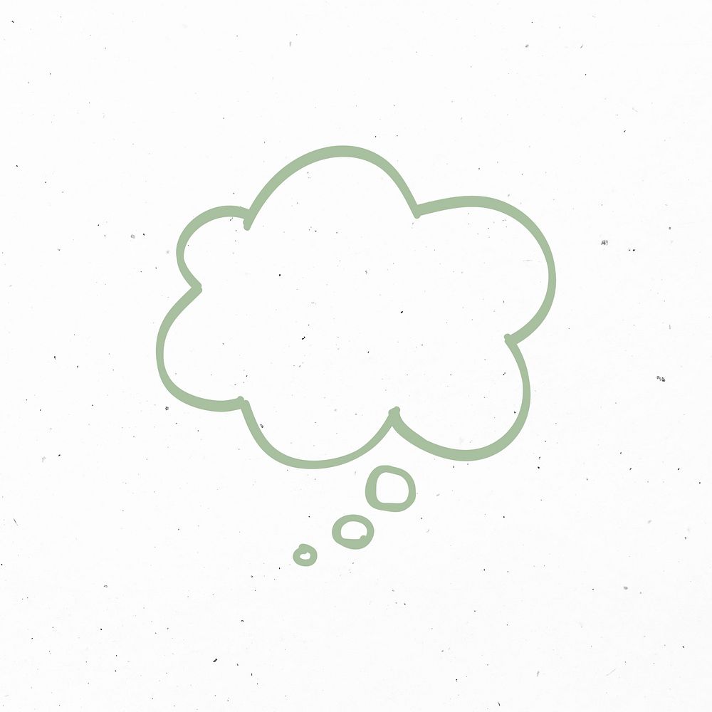 Thought bubble green psd business icon