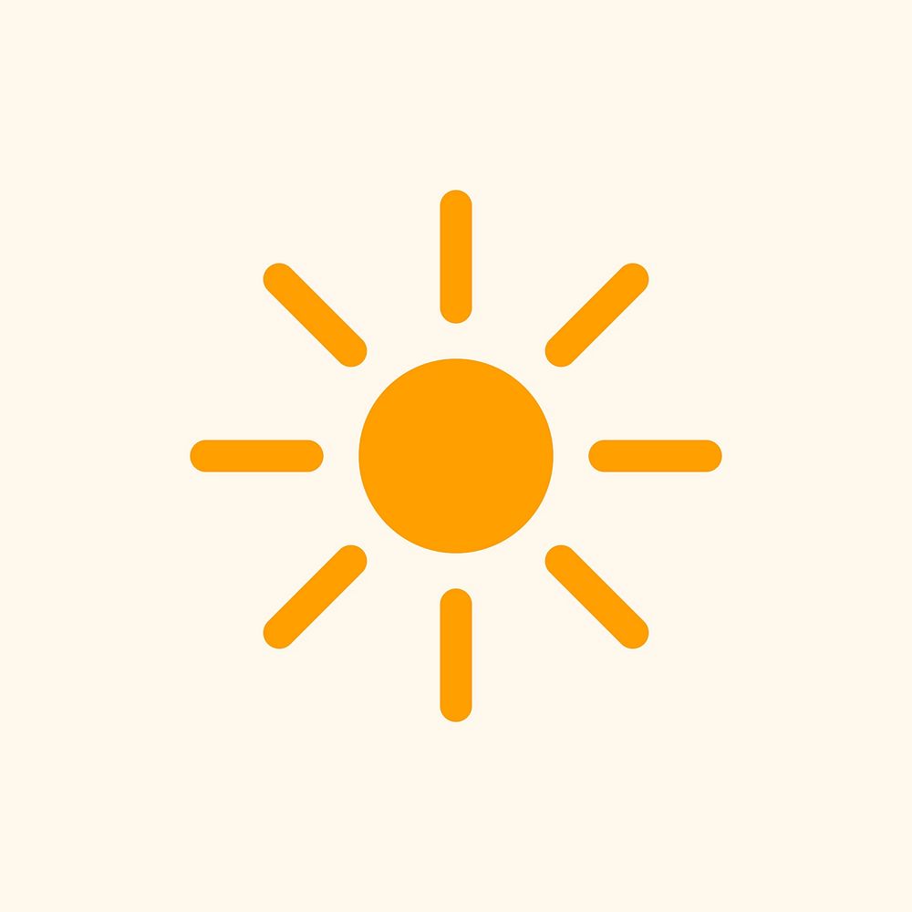 Sun icon symbol illustration
