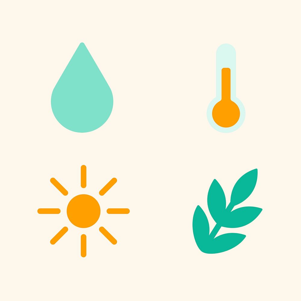 Farming and plant growing icon psd agricultural technology set