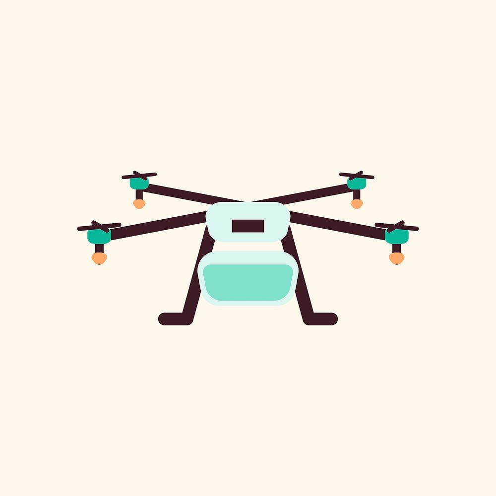 Cartoon drone psd technology icon