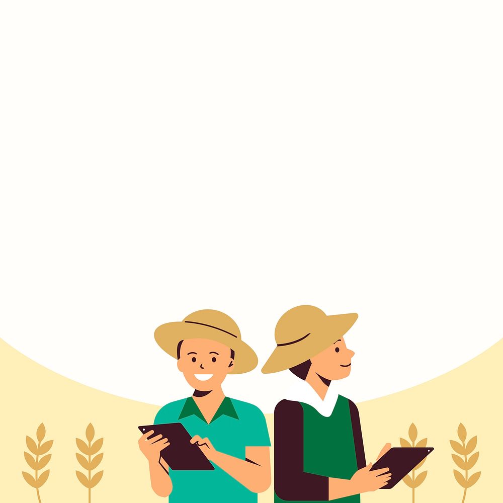Agripreneurship psd smart farming social media background