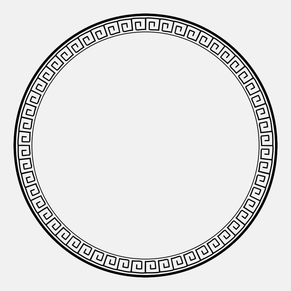 Chinese frame psd oriental woodblock pattern black circle