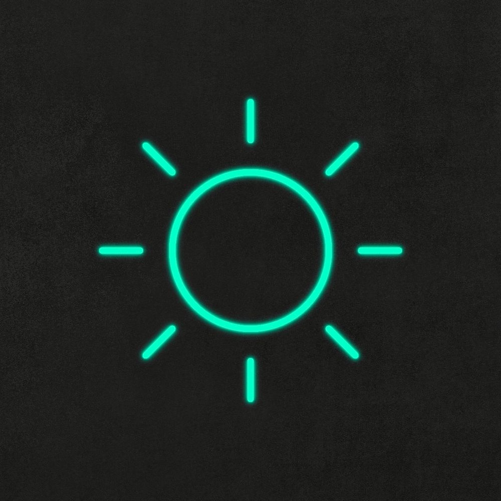 Neon sunshine weather forecast psd icon user interface