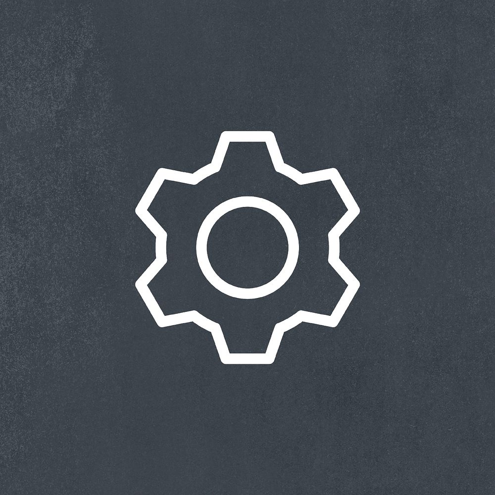 Setting simple gear UI psd icon