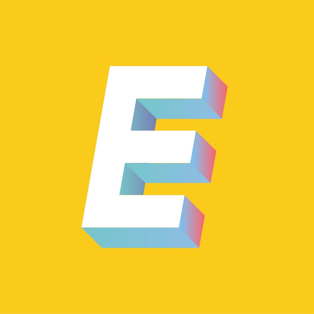 Illustration typography letter e