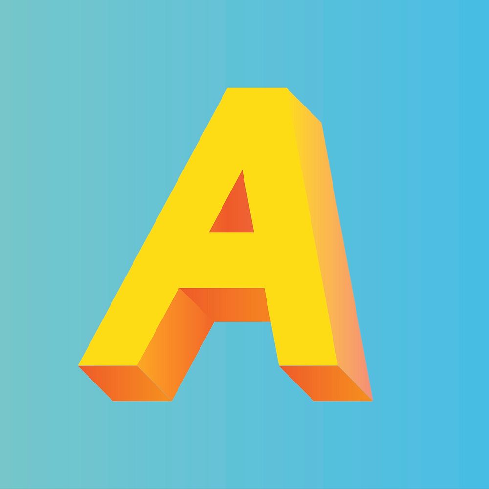 Illustration typography letter a