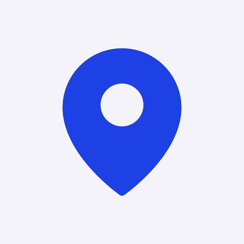 Location blue icon for social media app flat style
