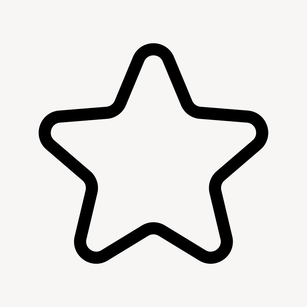 Star outlined icon psd for social media app