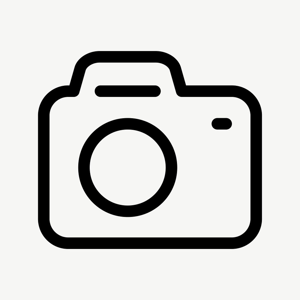 Camera outlined icon vector for social media app