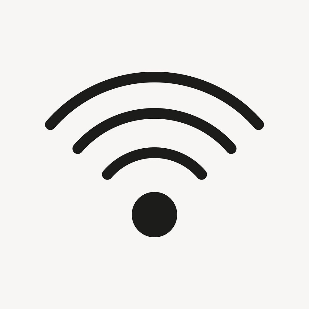 Wifi filled icon psd black for social media app