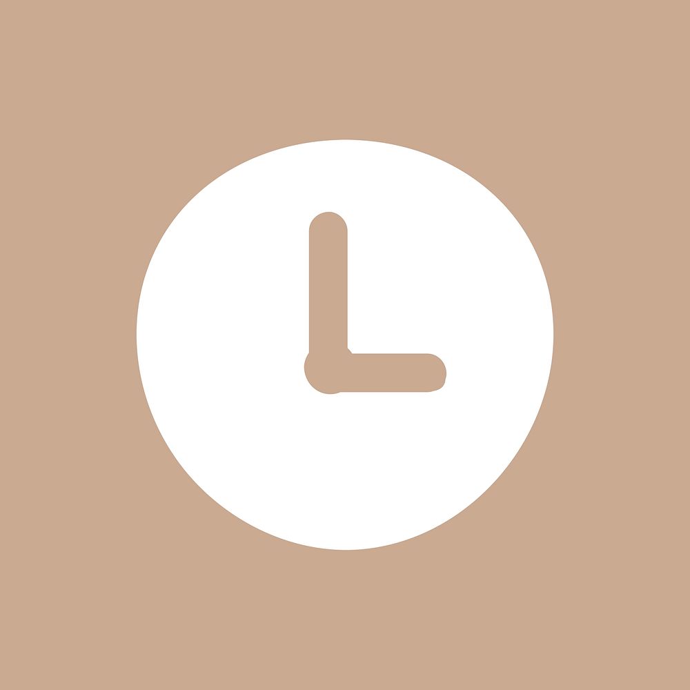 Mobile clock app icon psd simple flat style