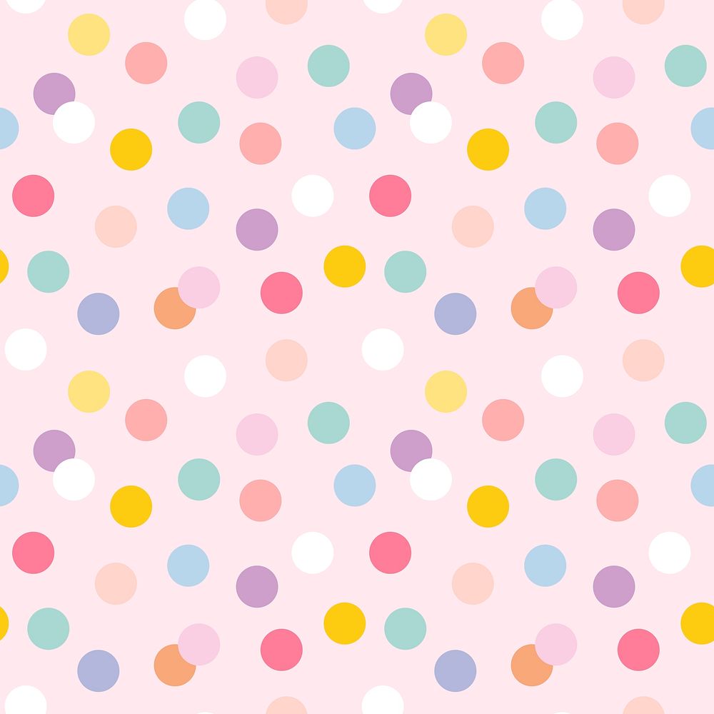 Cute background psd with polka dot pattern