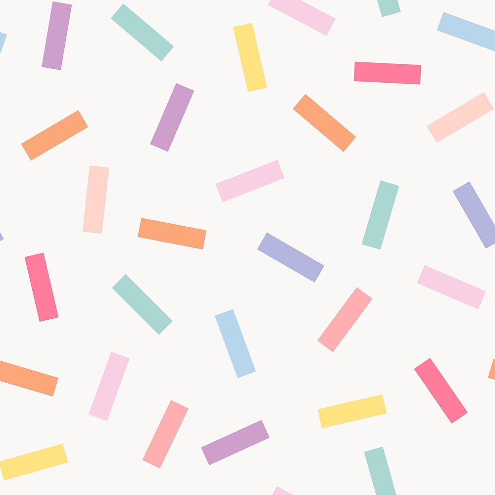Memphis background seamless pattern vector in cute pastel sprinkle