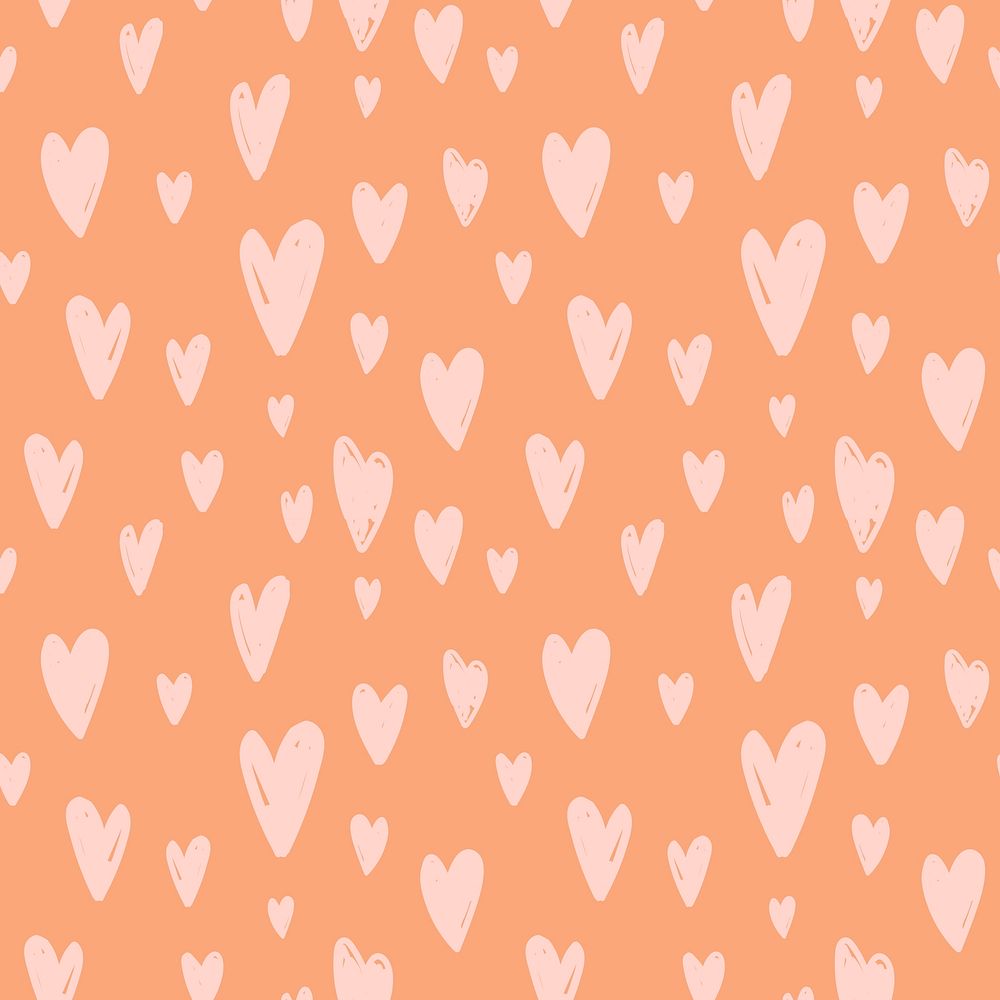 Heart background in cute pastel pattern
