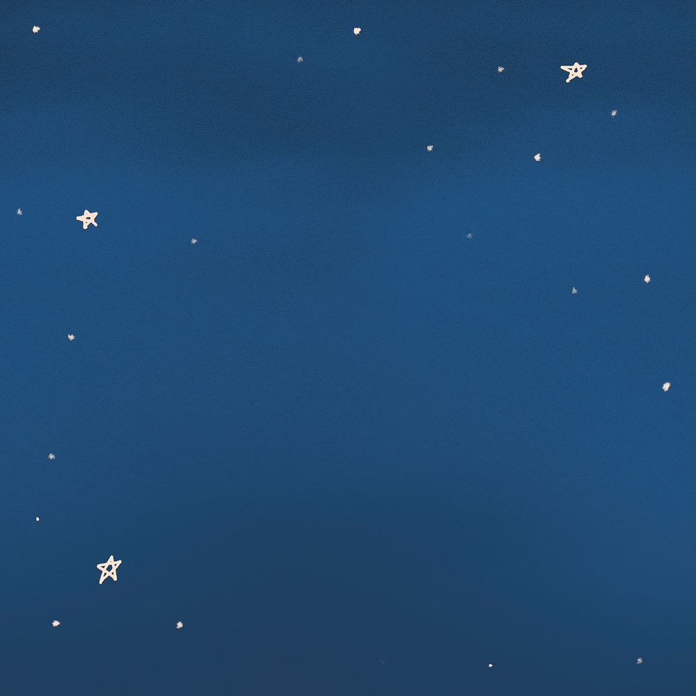 Starry night blue background psd in watercolor illustration    