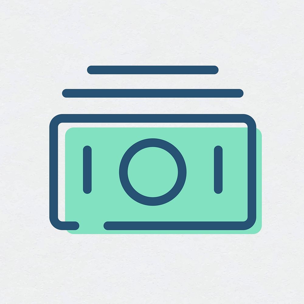 Withdraw outline icon vector financial symbol