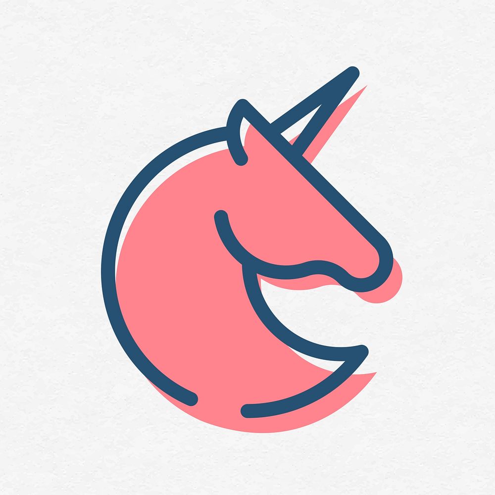 Unicorn icon psd business strategy symbol