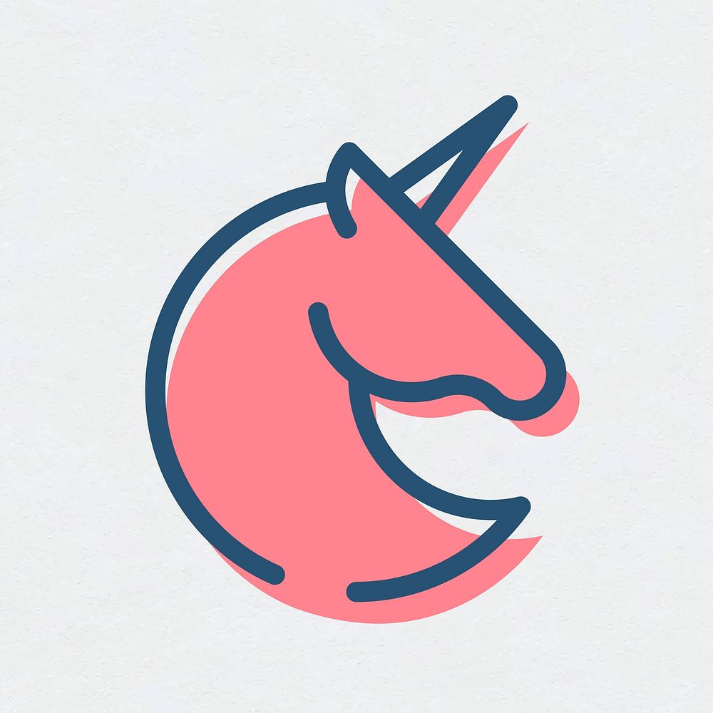 Unicorn icon vector business strategy symbol