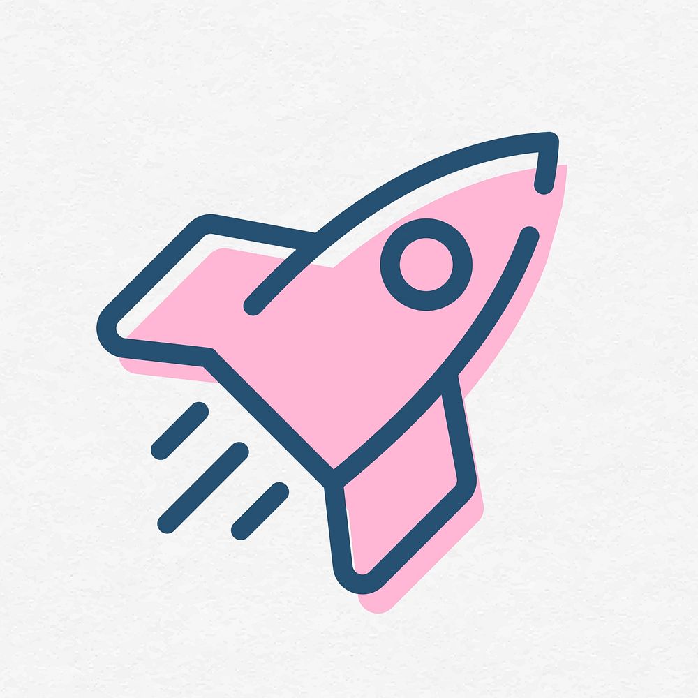 Rocket icon psd startup business symbol