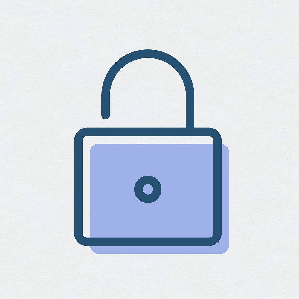 Lock outline icon security symbol