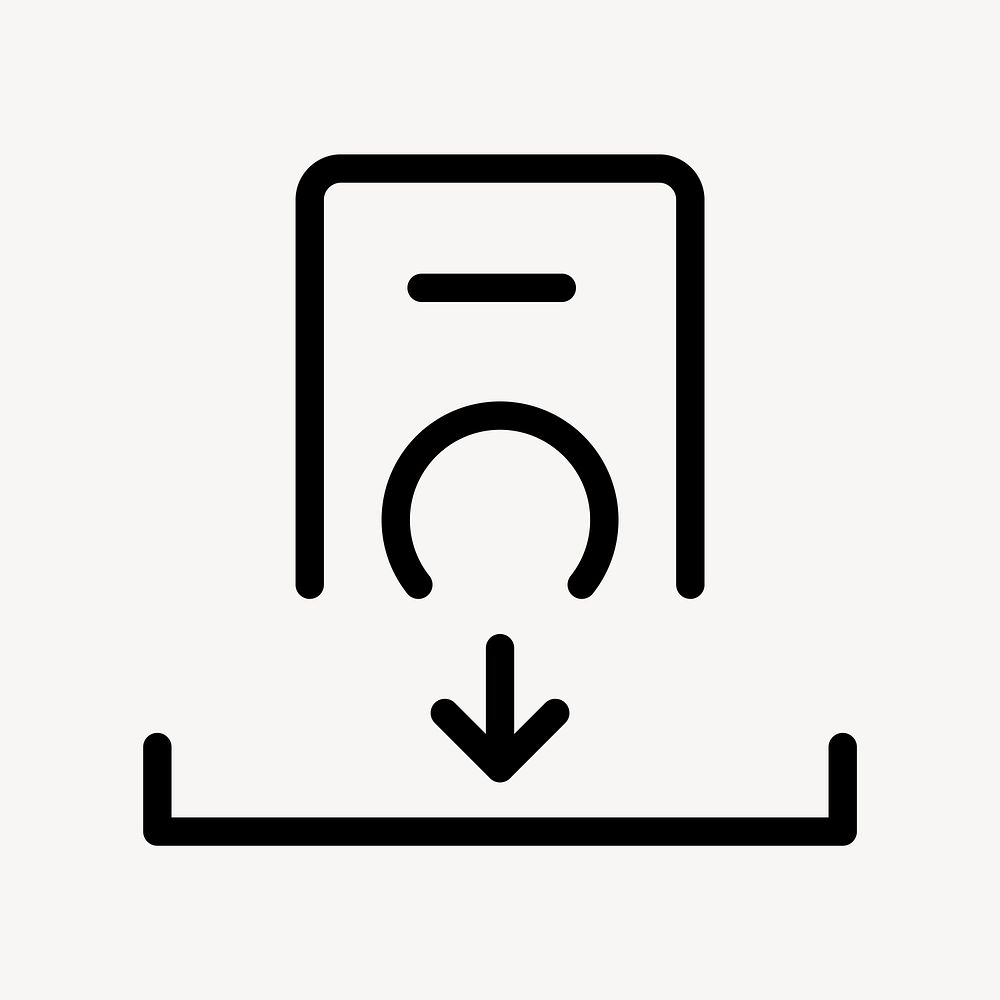 Deposit line icon financial symbol
