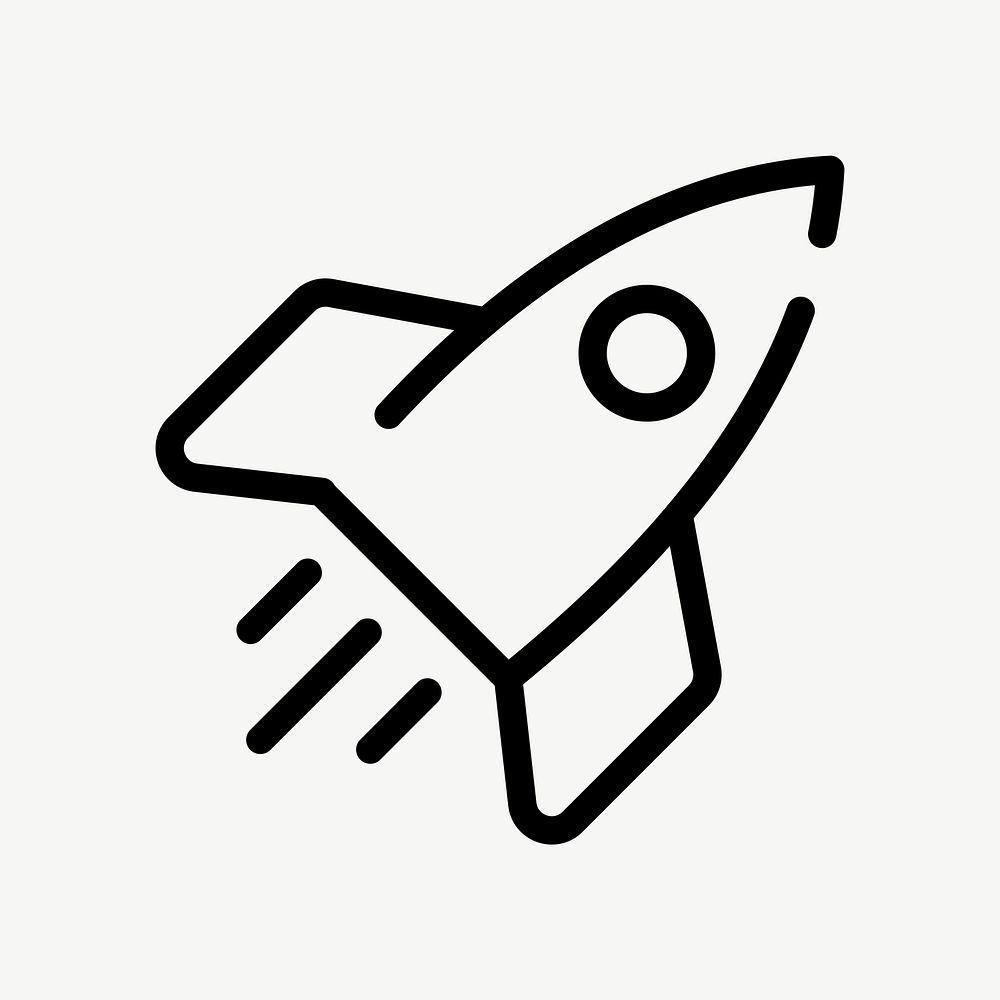 Rocket icon vector startup business symbol