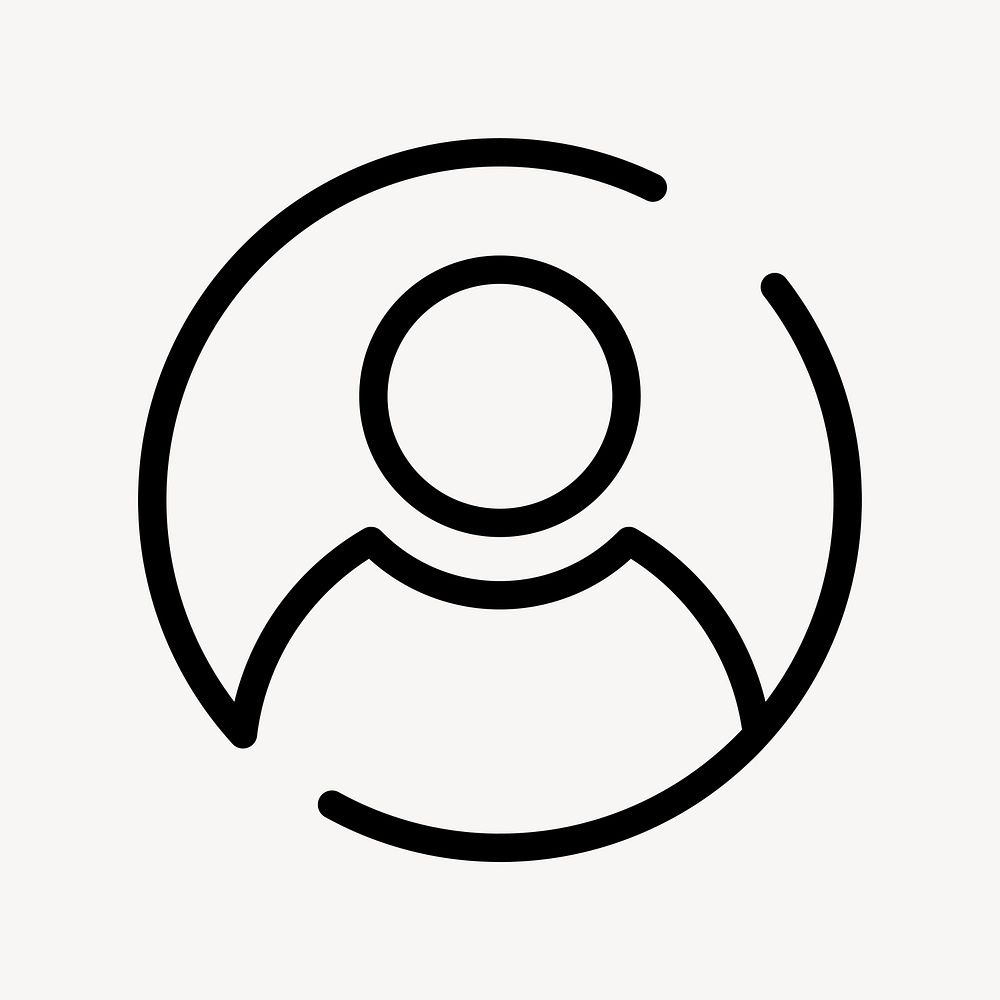 Account line icon user symbol