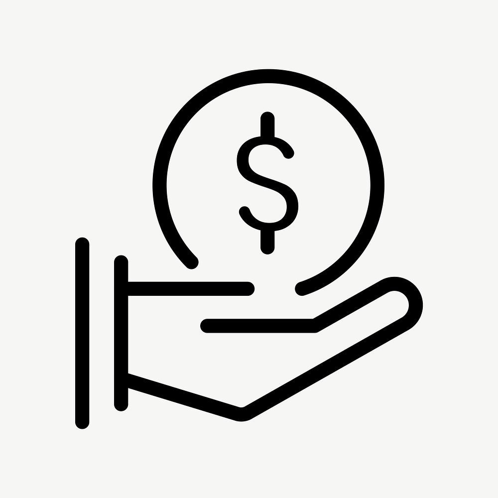 Investment finance line icon vector