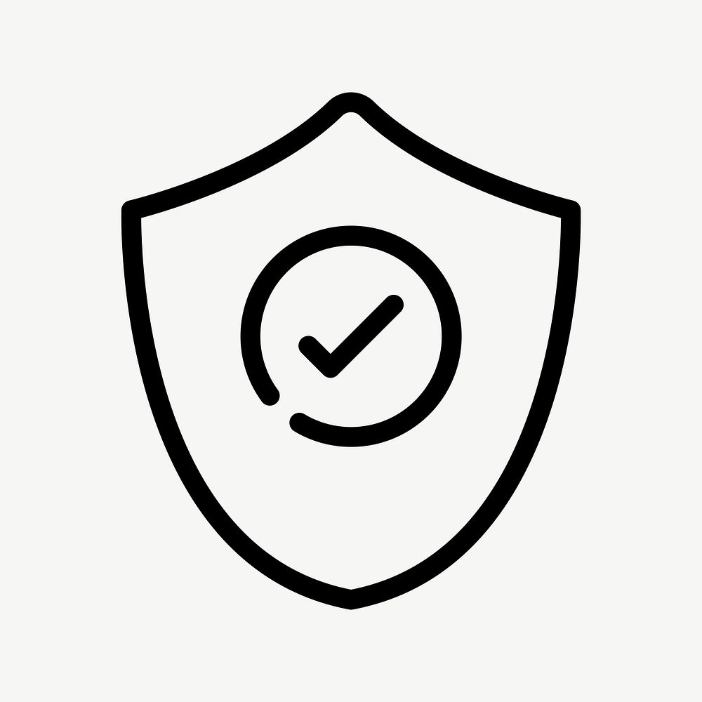 Security shield icon vector protection symbol