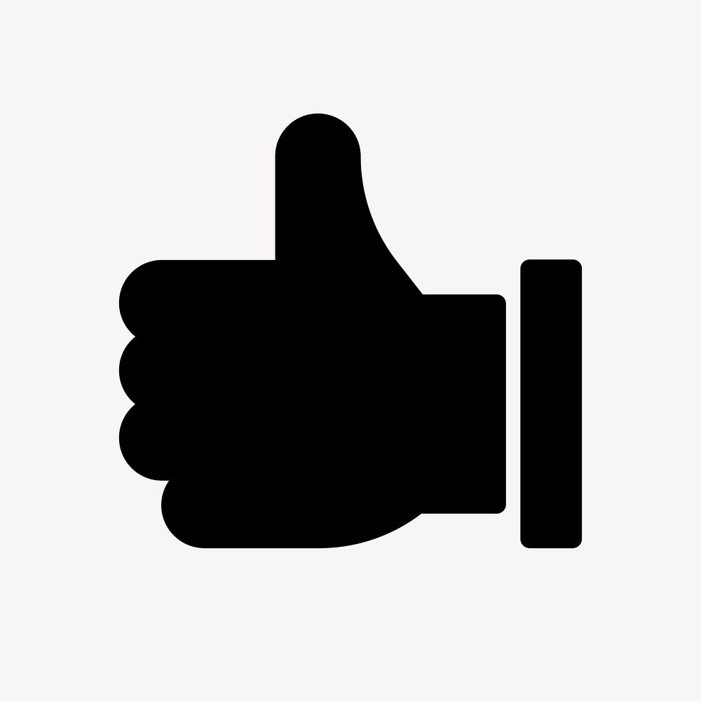 Thumbs up psd icon flat graphic