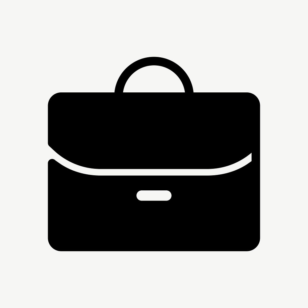 Business bag vector icon in black