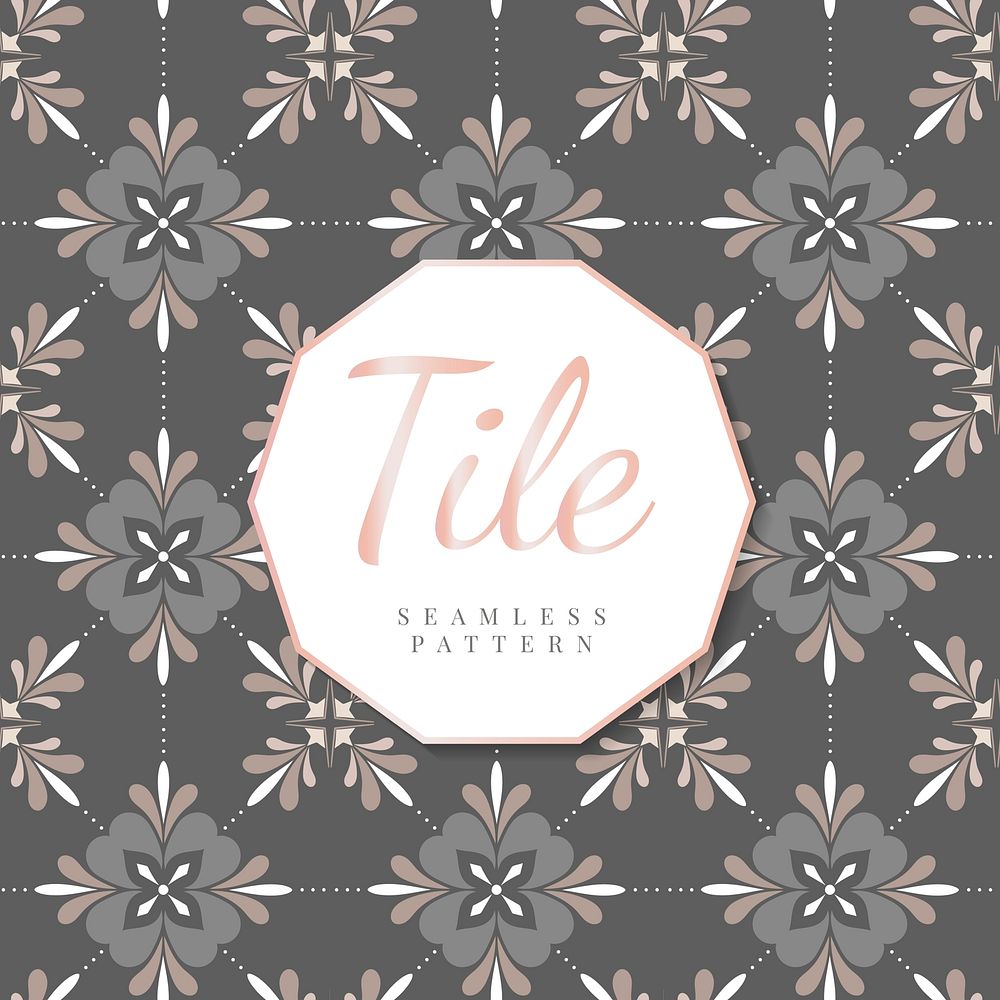 Seamless pattern wall tile vector