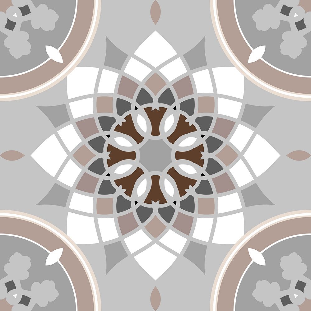 Seamless pattern floor tile vector