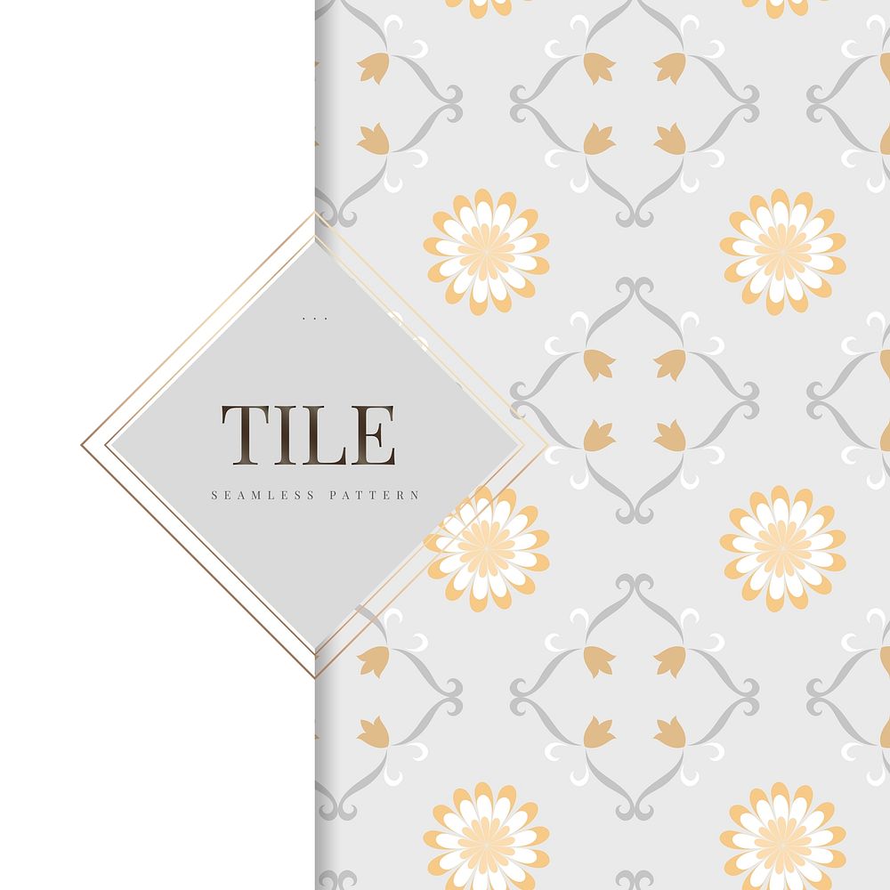 Seamless pattern wall tile vector