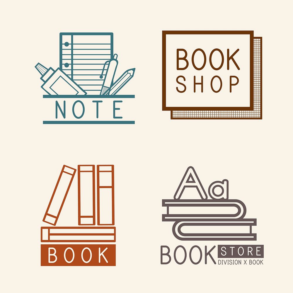 Modern bookstore logo design illustration 8147482 Vector Art at Vecteezy
