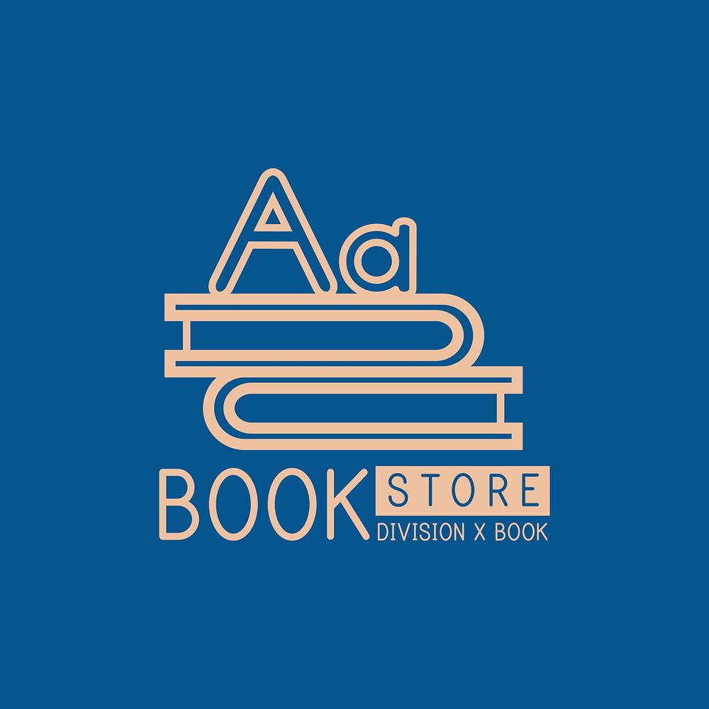 Bookstore and papers logo design vector