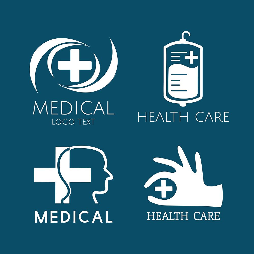 Medical service logos vector set