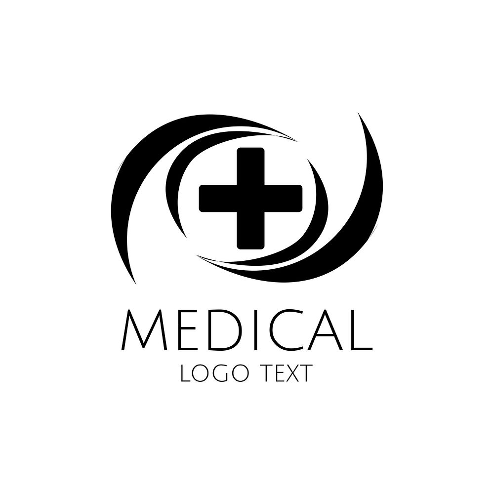 Black medical care service logo vector