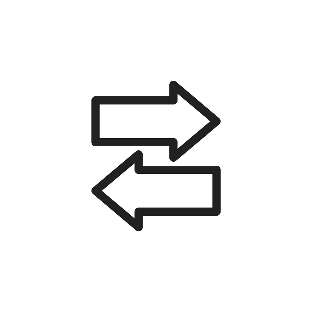 Converse arrows icon vector