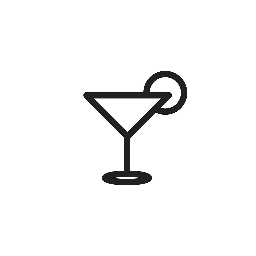Cocktail drink icon vector